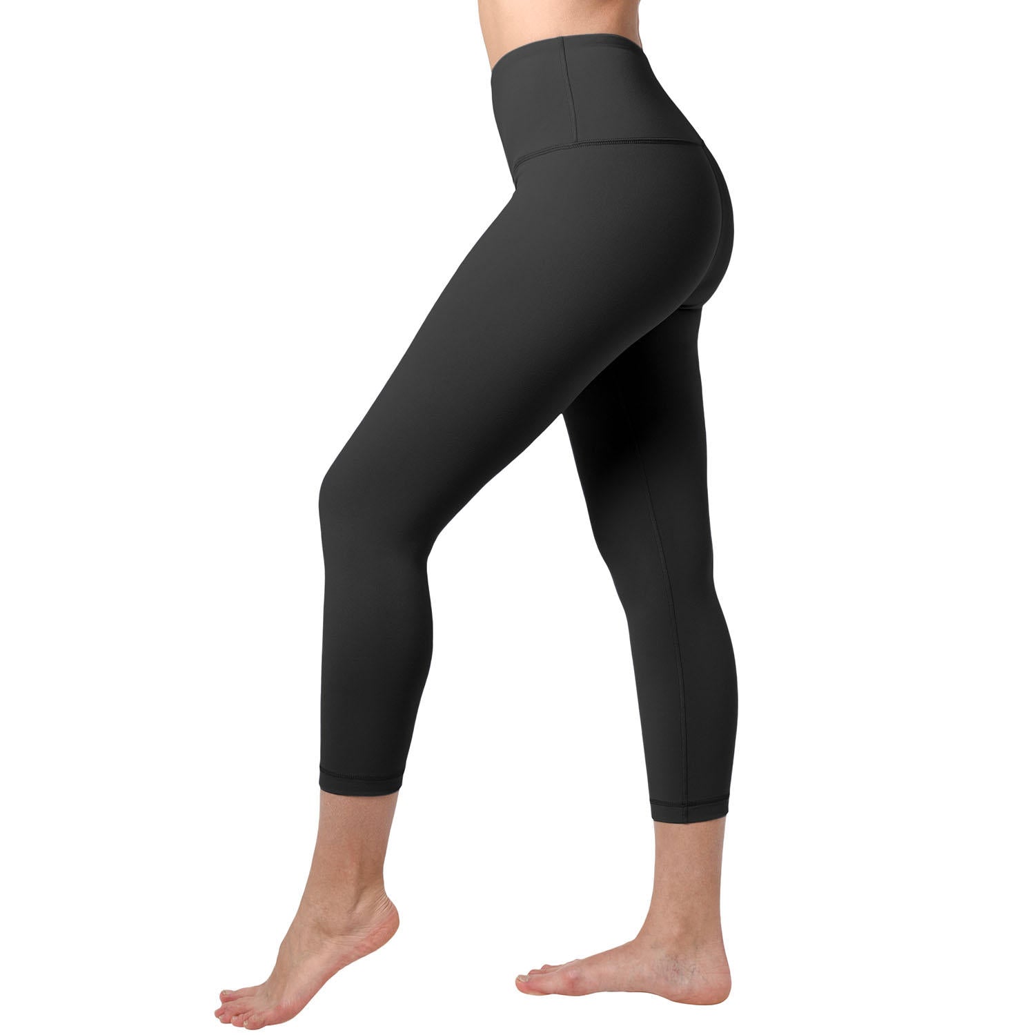 90 Degree by Reflex Girls High Waist Capri, Black oddros.shop
